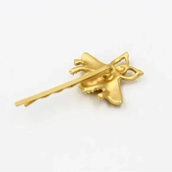 Free People Beehive Matt Gold Hair 2 Barrettes - Picture 8 of 9